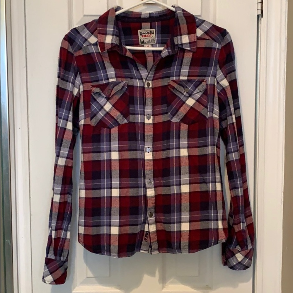 Plaid button down